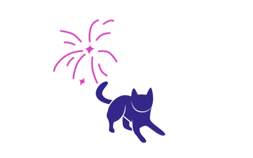Katze hat Angst an Silvester