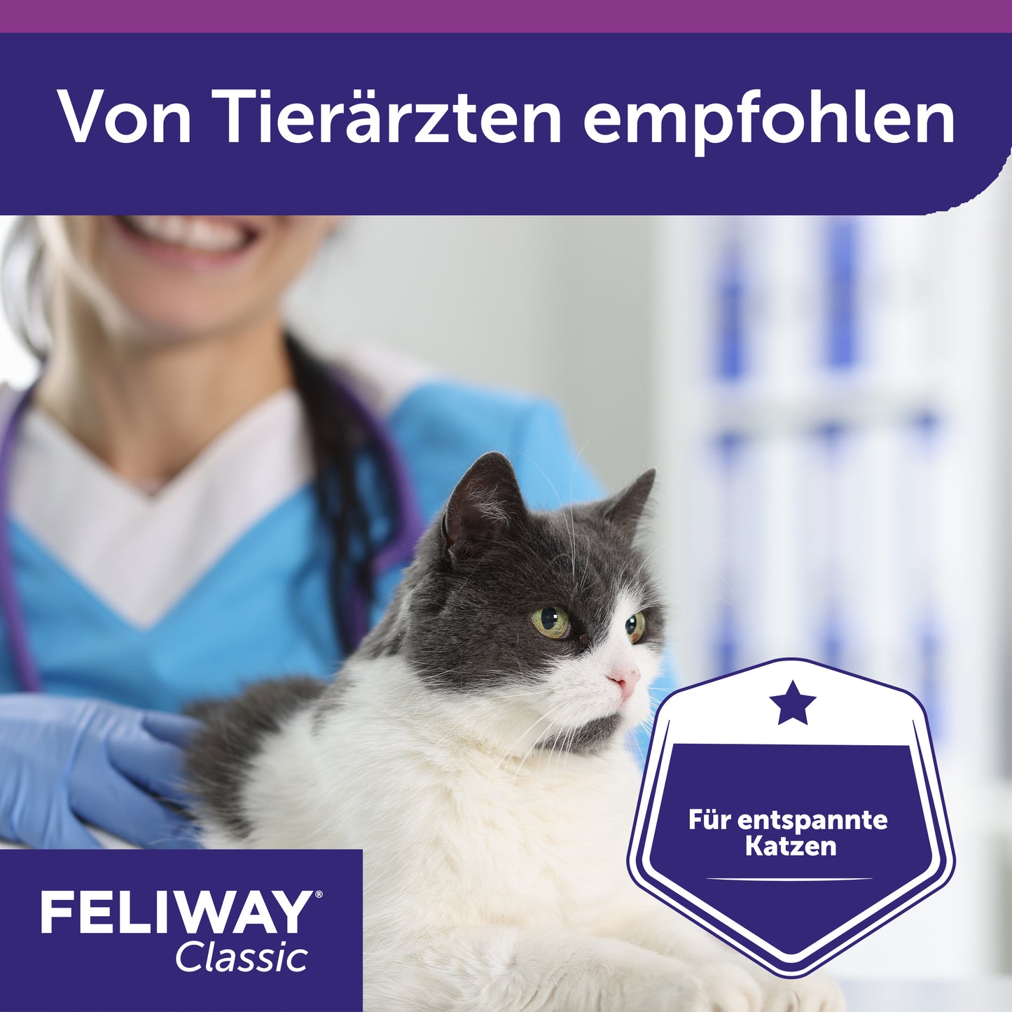  FELIWAY Classic wird von Tierärzten empfohlen